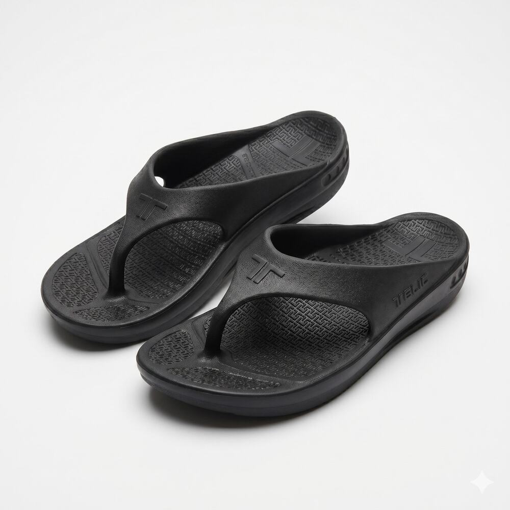 Telic Womens 10 Minimalist Outdoors Resortwear Recovery Arch Support Flip Flops‎